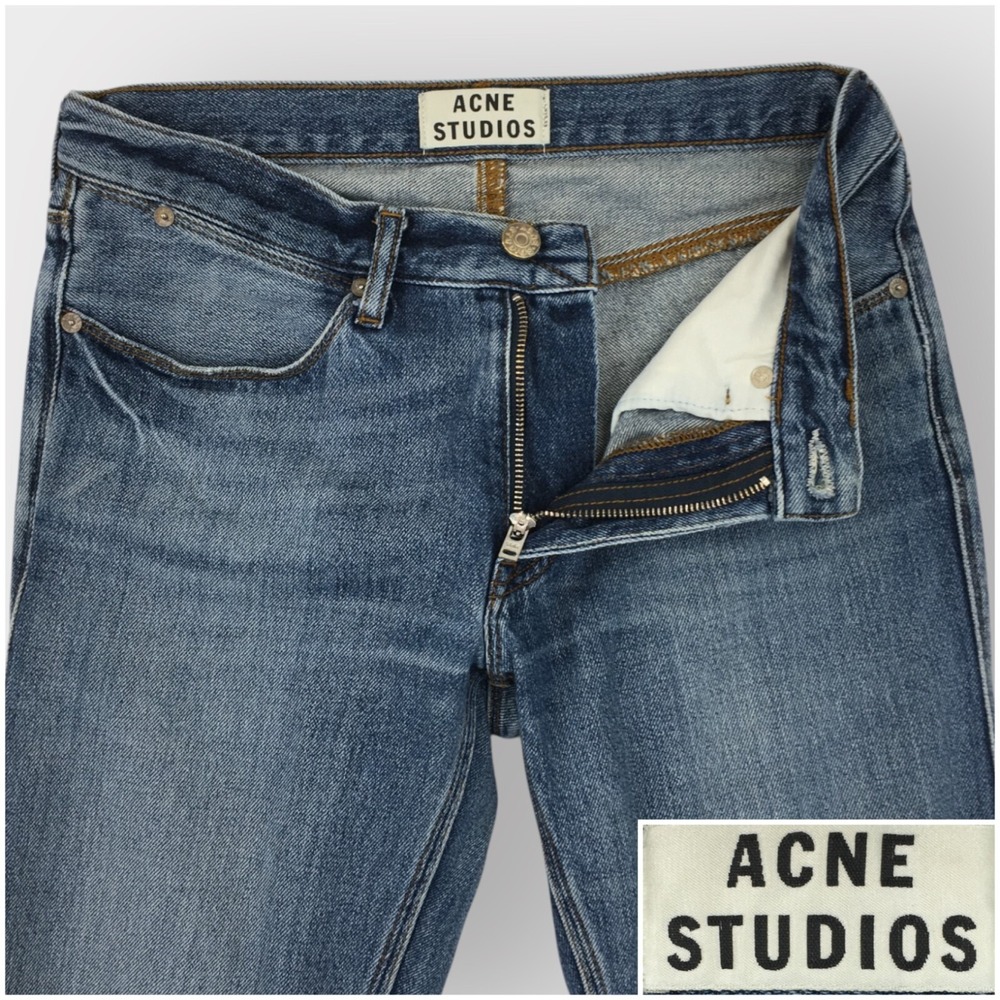 Acne Studios Jeans Mens Size 28x30 Max Vintage Blue Slim Straight Denim Cotton